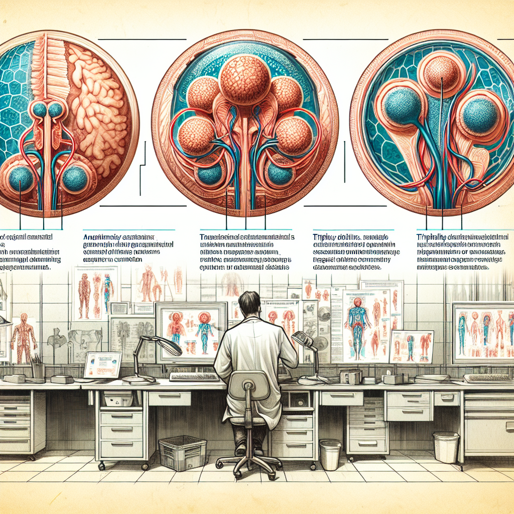 A detailed medical illustration showcasing the rare genetic anomaly of triphallia, depicting three distinct male genital organs with emphasis on anatomical accuracy and scientific labeling. The background should resemble a neutral clinical setting, highlighting the educational aspect of the discovery.
