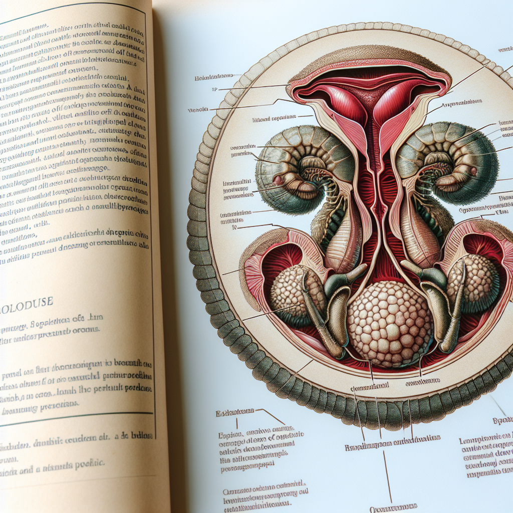 A detailed and scientific illustration of a unique medical case showing three distinct male genitalia. The image is educational, focusing on anatomical details, with a neutral and informative tone, depicting a rare medical condition known as trisphallie.