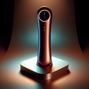 A high-quality image of a modern, elegant sextoy with sleek design and vibrant colors. The sextoy is displayed in a tasteful, minimalist setting, emphasizing its sophistication and advanced technology.