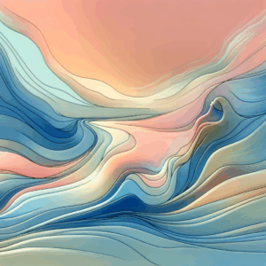 A serene, sensual scene depicting an abstract interpretation of extended pleasure. The image should capture a state of trance and euphoria, using soft, flowing lines and gentle pastel colors to convey the concept of prolonged anticipation and satisfaction.