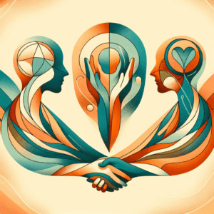 A tasteful and abstract illustration of female pleasure techniques, featuring soft colors and subtle shapes to represent intimacy and exploration.