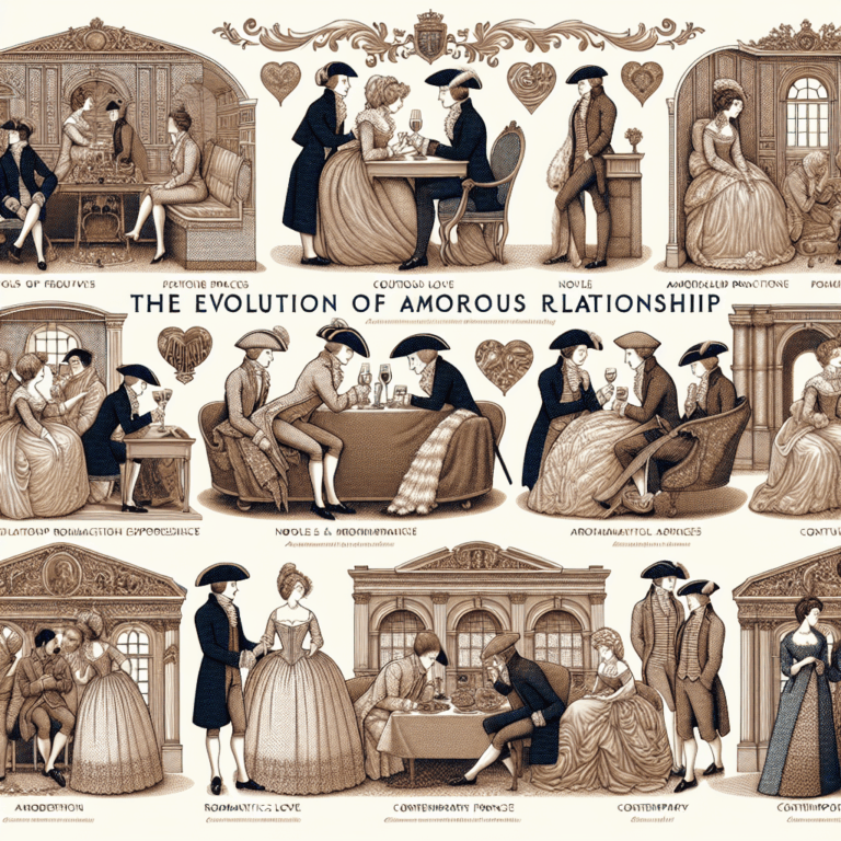 A stylish and modern illustration depicting the evolution of sexuality in France, featuring diverse sexual practices in a romantic and sophisticated setting, with a blend of tradition and contemporary elements.