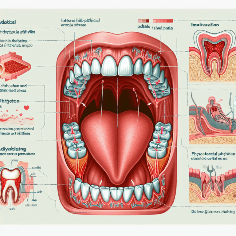 An educational illustration depicting the oral health impact of intense oral sex, focusing on affected palate areas, in a medical and informative style.