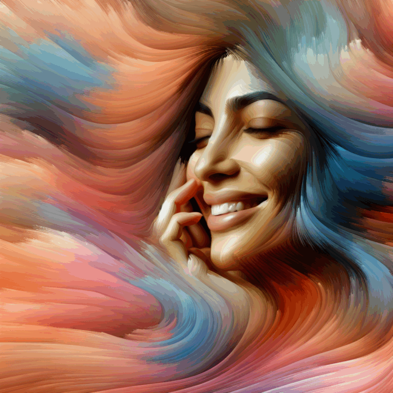 An artistic depiction of a person experiencing prolonged pleasure through gooning, with soft, flowing colors symbolizing pleasure and euphoria.