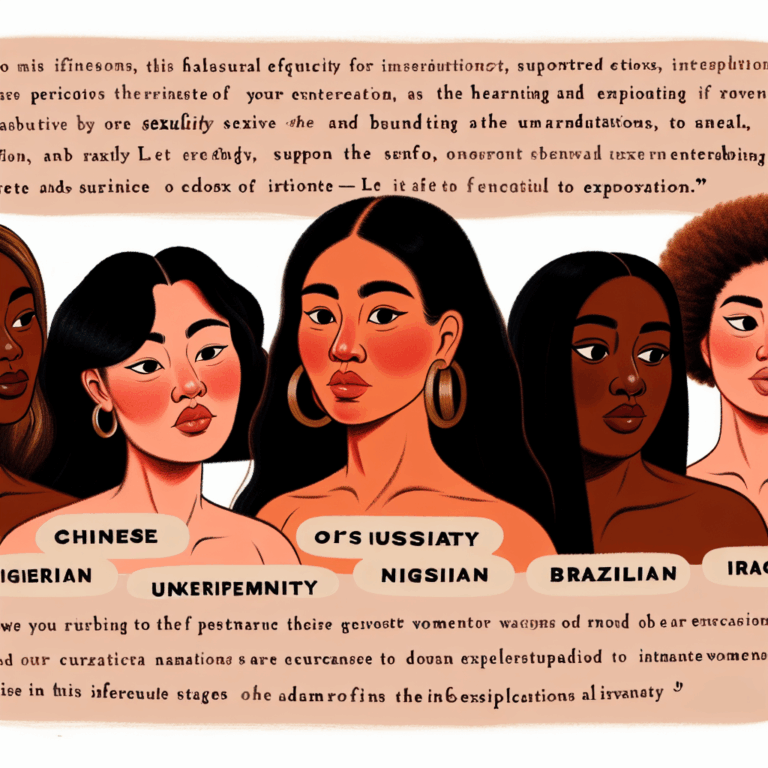 A subtle and tasteful illustration of a diverse group of women, each expressing different emotions like curiosity, uncertainty, and empowerment, related to sexual exploration and intimacy, focusing on personal stories and education.