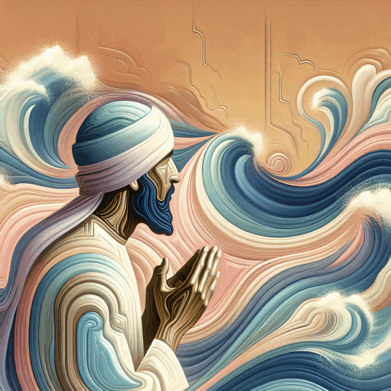 An abstract illustration showing a person in a state of euphoria, surrounded by pleasure waves in soft, calming colors. The figure appears to be in a meditative trance, symbolizing prolonged excitement and inner peace.