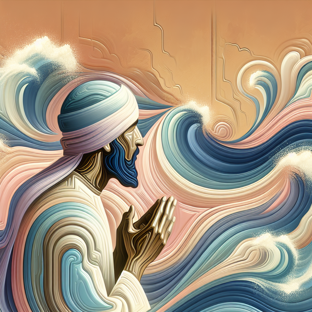 An abstract illustration showing a person in a state of euphoria, surrounded by pleasure waves in soft, calming colors. The figure appears to be in a meditative trance, symbolizing prolonged excitement and inner peace.